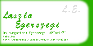 laszlo egerszegi business card